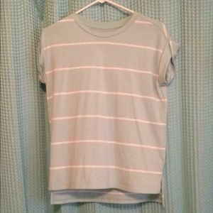 Blue and white striped t shirt